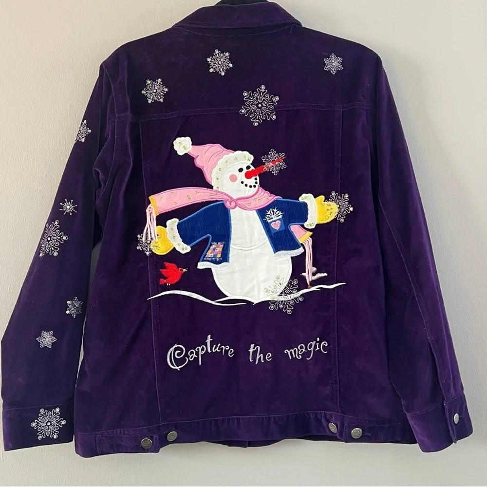 The Quacker Factory‎ Purple Holiday Jacket - Picture 3 of 9